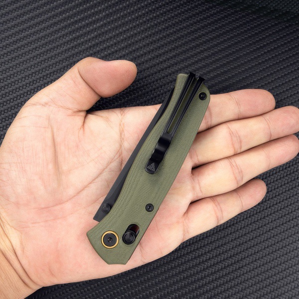 Нож складной SRM Medal 255L зеленый, покрытие — черный PVD