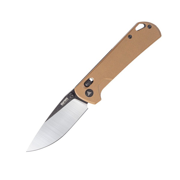 Нож складной SRM 168L песочный, покрытие — частичное черное PVD