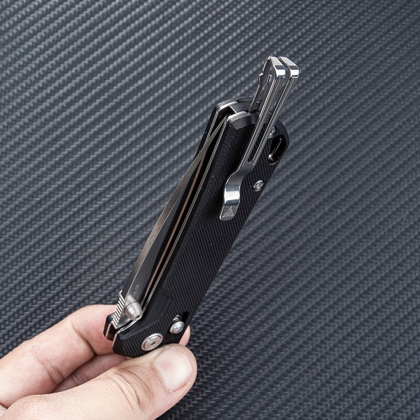 Нож складной SRM 168L чёрный, покрытие — сатинирование