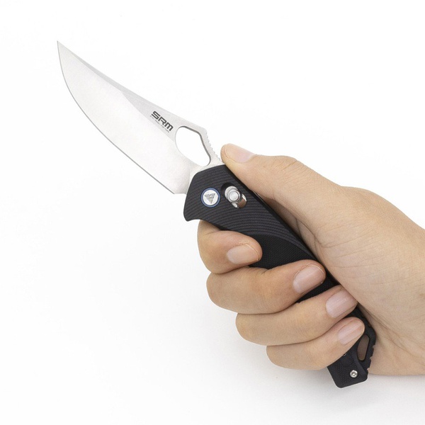 Нож складной SRM Retreiver 9202 чёрный, покрытие — сатинирование