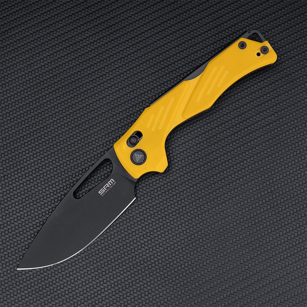 Нож складной SRM Mirage 239X желтый, покрытие — blackwash