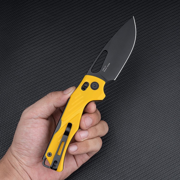 Нож складной SRM Mirage 239X желтый, покрытие — blackwash