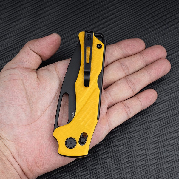 Нож складной SRM Mirage 239X желтый, покрытие — blackwash