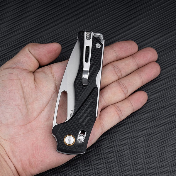 Нож складной SRM Mirage 239X чёрный, покрытие — пескоструйная обработка