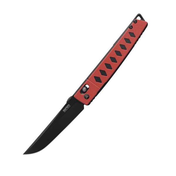 Нож складной SRM 9215 чёрно-красный, покрытие — brush finish