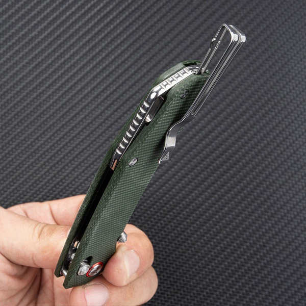 Нож складной SRM Asika 411L зеленый, покрытие — сатинирование