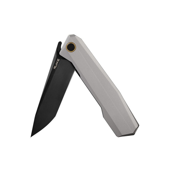 Нож складной Ruike P166 серый, покрытие — черный