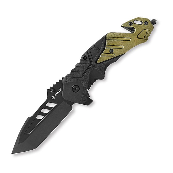 Нож складной Ganzo G629 черный/оливковый