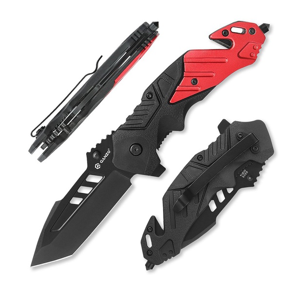 Нож складной Ganzo G629 черный/красный