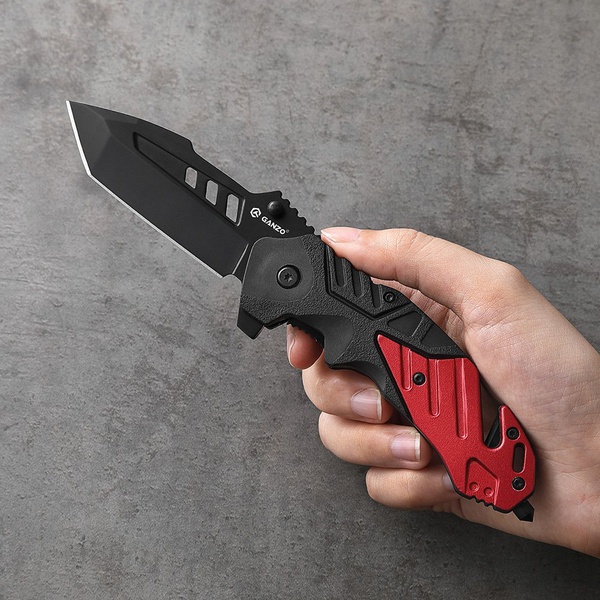 Нож складной Ganzo G629 черный/красный