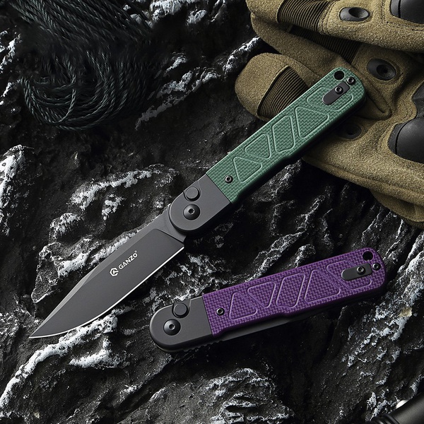 Нож Ganzo G767PT (сталь 9CR14 PVD) зеленый