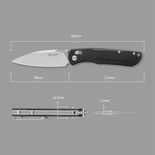 Нож складной Ganzo G771 чёрный