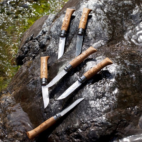 Нож Opinel №8 Animalia гравировка бизон