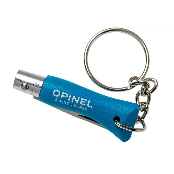 Нож-брелок Opinel №2 нержавеющая сталь голубой