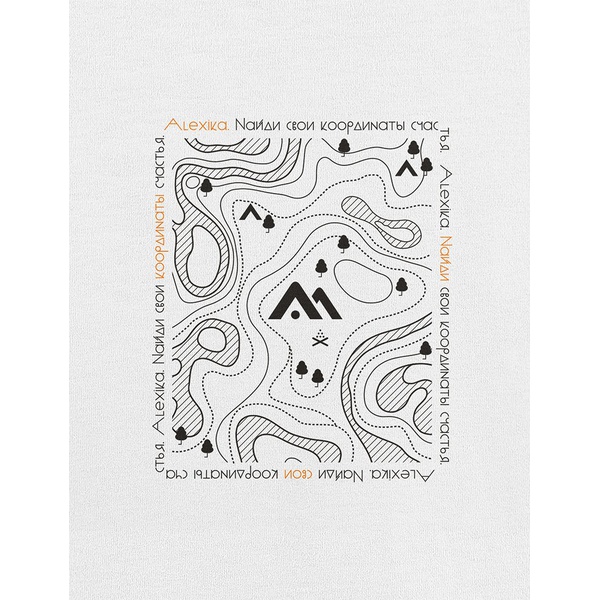 Футболка Alexika Координаты белый