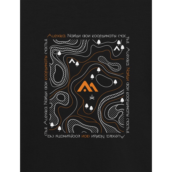 Футболка Alexika Координаты чёрный