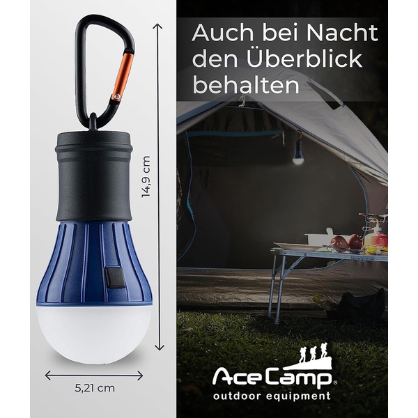 Фонарик-лампочка AceCamp LED Tent Lamp Blue