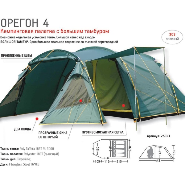 Палатка Greenell Орегон 4