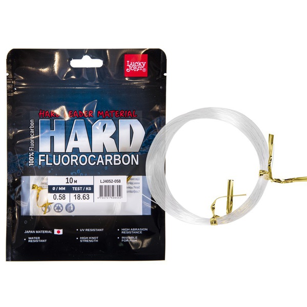 Леска Lucky John Fluorocarbon Hard Ø 0.58 мм / 10 м