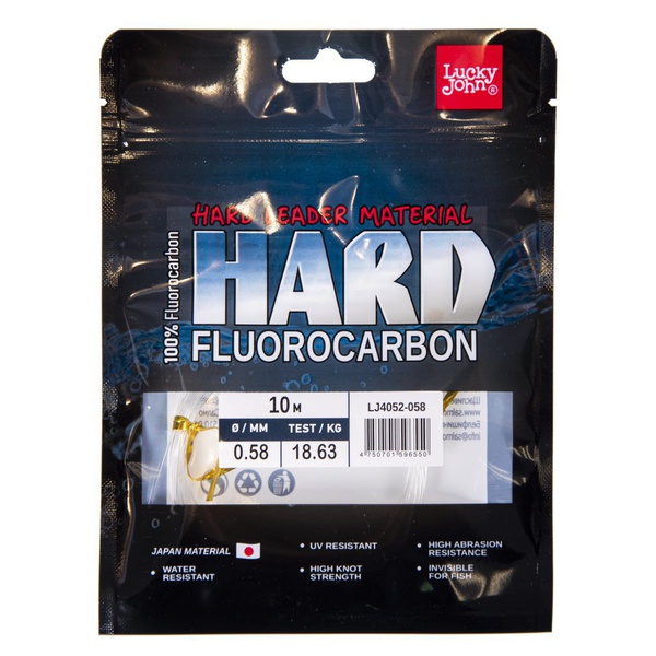 Леска Lucky John Fluorocarbon Hard Ø 0.58 мм / 10 м