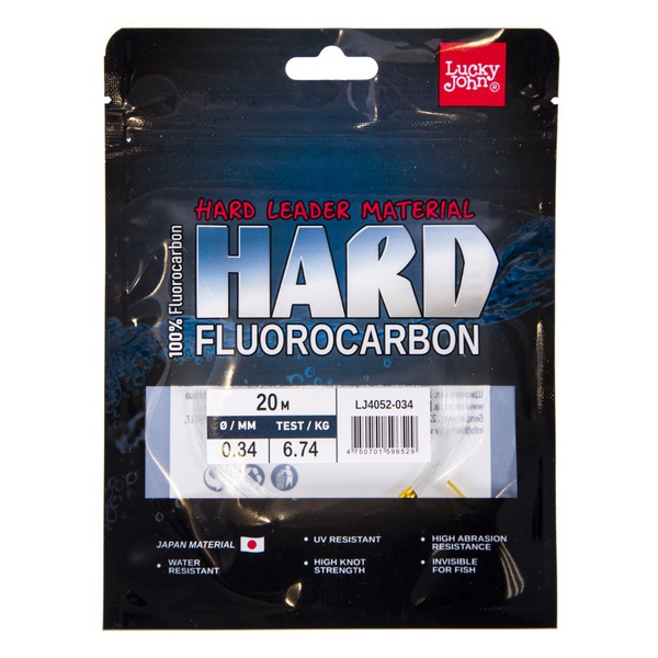 Леска Lucky John Fluorocarbon Hard Ø 0.34 мм / 20 м