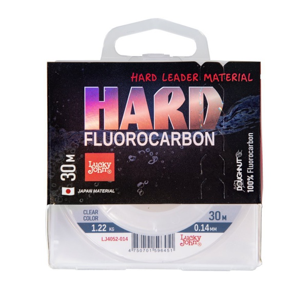 Леска Lucky John Fluorocarbon Hard Ø 0.14 мм / 30 м