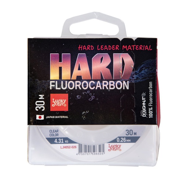 Леска Lucky John Fluorocarbon Hard Ø 0.26 мм / 30 м
