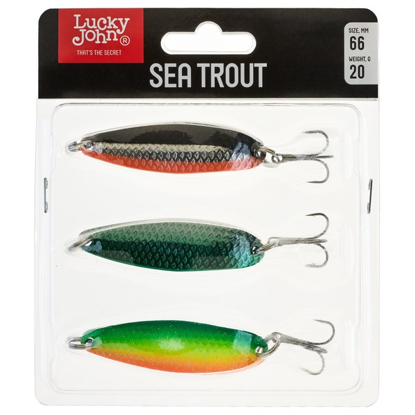 Набор колеблющихся блесен Lucky John Sea Trout (№ 002/004/008) 66 мм / 20 г
