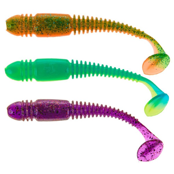 Набор виброхвостов Lucky John Pro Series Tioga MIX 3 (8.64 см / 15 шт)