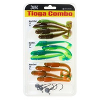 Набор виброхвостов Lucky John Pro Series Tioga MIX 3 (10 см / 12 шт)