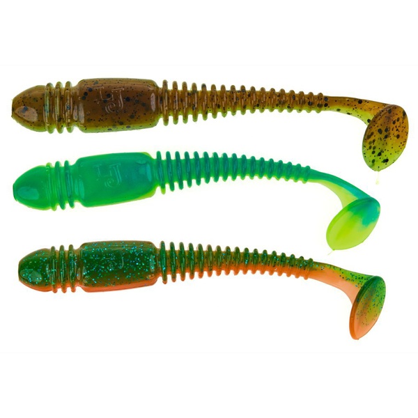 Набор виброхвостов Lucky John Pro Series Tioga MIX 3 (10 см / 12 шт)