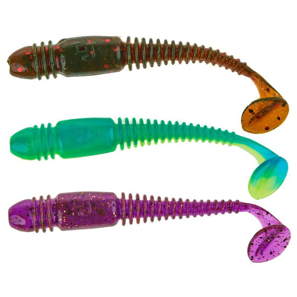 Набор виброхвостов Lucky John Pro Series Tioga MIX 3 (7.4 см / 18 шт)