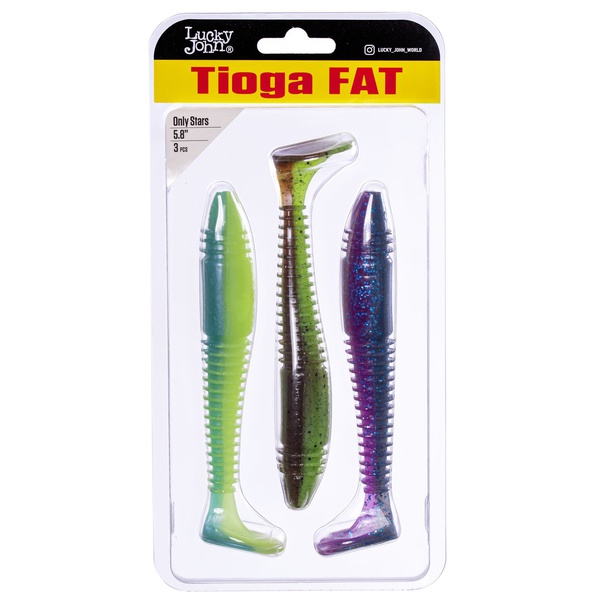 Виброхвосты съедобные Lucky John Pro Series Tioga Fat (14.7см) 3 шт MIX 2