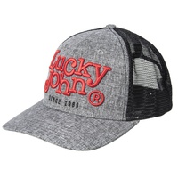 Бейсболка Lucky John GRM (сетка) красный логотип