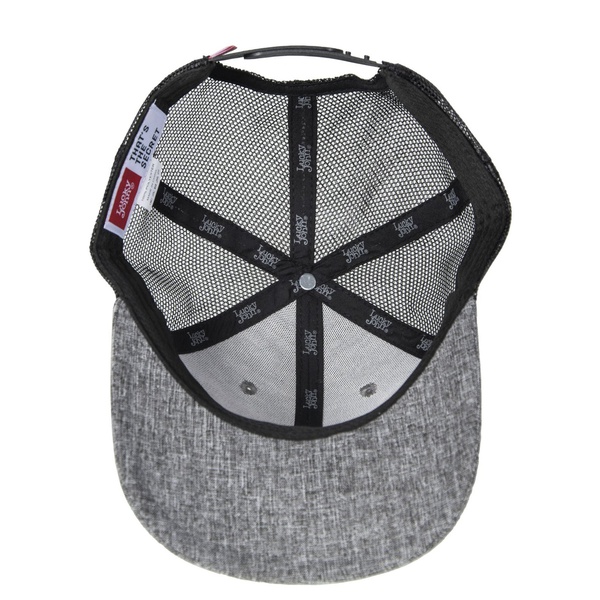 Бейсболка Lucky John GRM (сетка) красный логотип