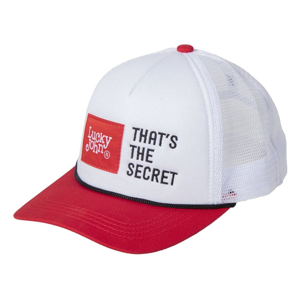 Бейсболка Lucky John WHM белый/красный
