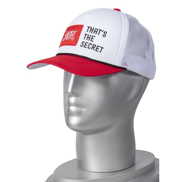Бейсболка Lucky John WHM белый/красный