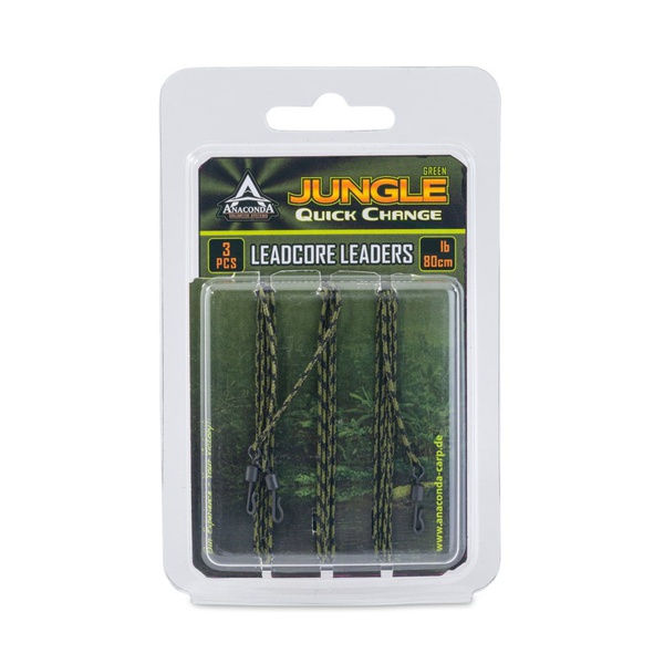 Поводки карповые Anakonda QC Jungle Green (80 см / 3шт) тест 18,1 кг