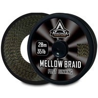 Шок-лидер Anakonda Fast Sinking Mellow Braid (20 м) тест 15.8 кг
