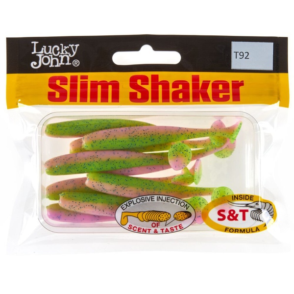 Виброхвосты съедобные Lucky John Pro Series Slim Shaker 3" (7.6см) 9шт T92