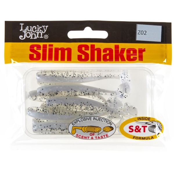 Виброхвосты съедобные Lucky John Pro Series Slim Shaker 3" (7.6см) 9шт Z02