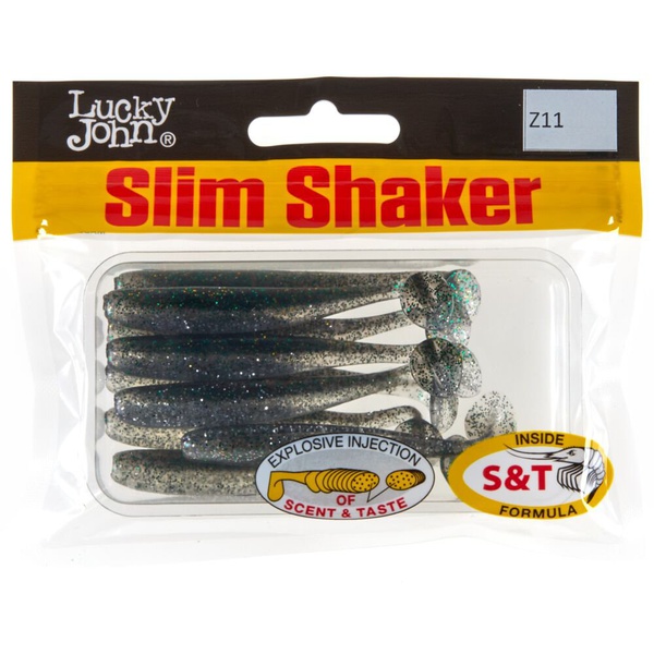 Виброхвосты съедобные Lucky John Pro Series Slim Shaker 3" (7.6см) 9шт Z11
