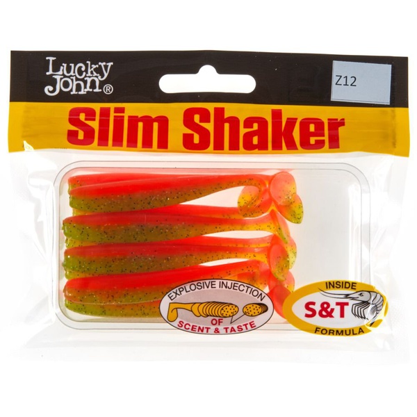Виброхвосты съедобные Lucky John Pro Series Slim Shaker 3" (7.6см) 9шт Z12