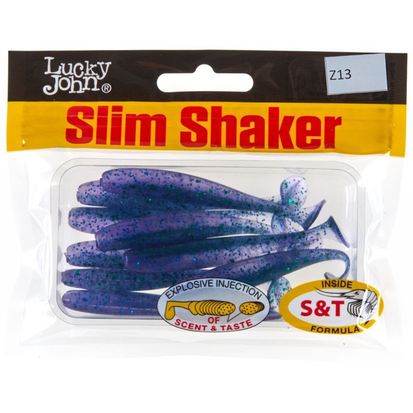 Виброхвосты съедобные Lucky John Pro Series Slim Shaker 3" (7.6см) 9шт Z13
