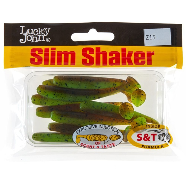 Виброхвосты съедобные Lucky John Pro Series Slim Shaker 3" (7.6см) 9шт Z15
