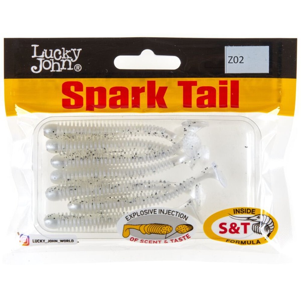 Виброхвосты съедобные Lucky John Pro Series Spark Tail 3" (7,6см) 7шт Z02