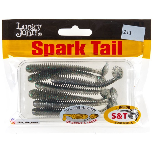 Виброхвосты съедобные Lucky John Pro Series Spark Tail 3" (7,6см) 7шт Z11