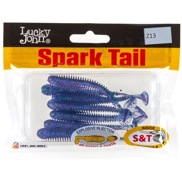 Виброхвосты съедобные Lucky John Pro Series Spark Tail 3" (7,6см) 7шт Z13