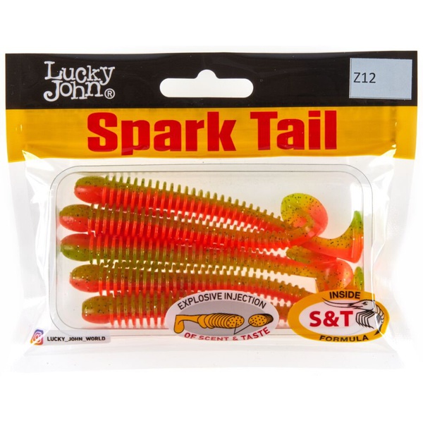Виброхвосты съедобные Lucky John Pro Series Spark Tail 4" (10,1см) 5шт Z12