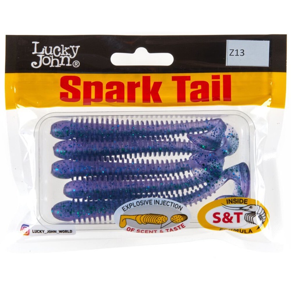 Виброхвосты съедобные Lucky John Pro Series Spark Tail 4" (10,1см) 5шт Z13